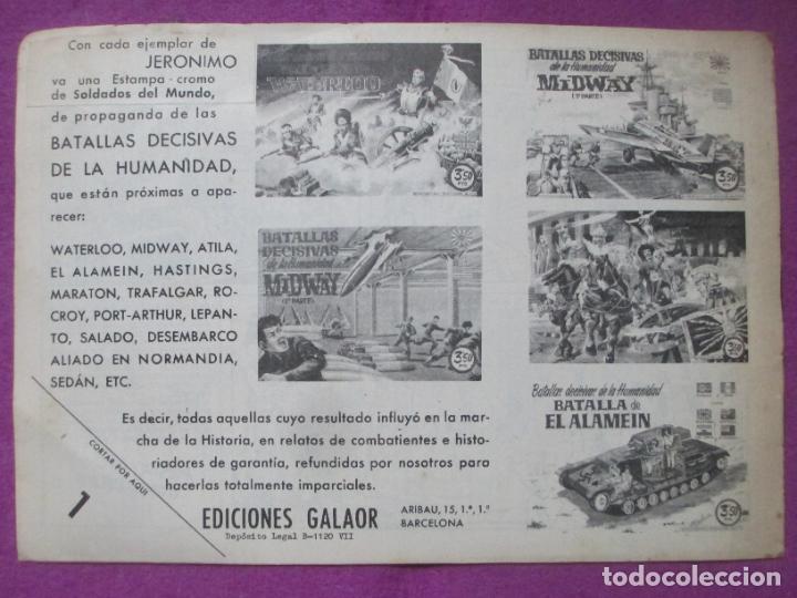 Tebeos: TEBEO JERONIMO SU PRIMER COMBATE ED. GALAOR N&ordm; 3 - Foto 2
