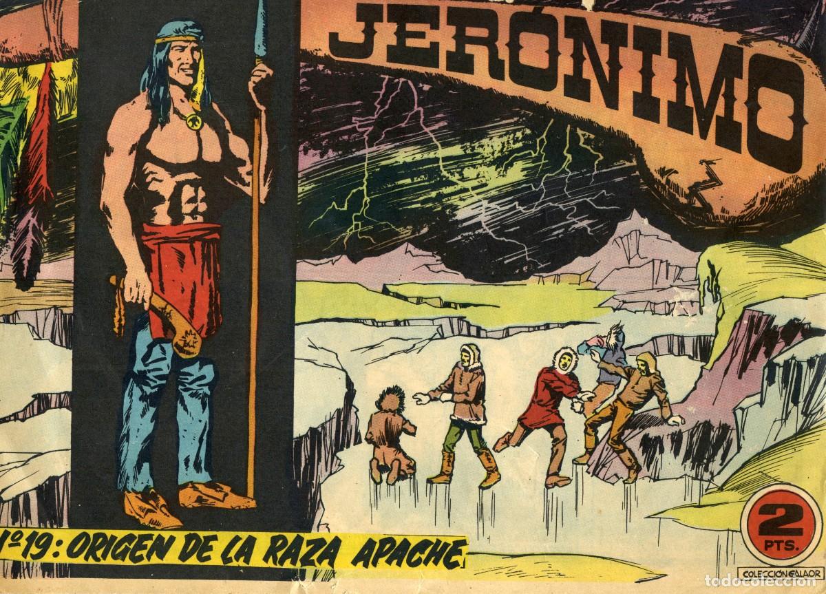 Tebeos: JER&Oacute;NIMO N&ordm; 19 - &rdquo;ORIGEN DE LA RAZA APACHE&rdquo; - GALAOR 1964 - Foto 1