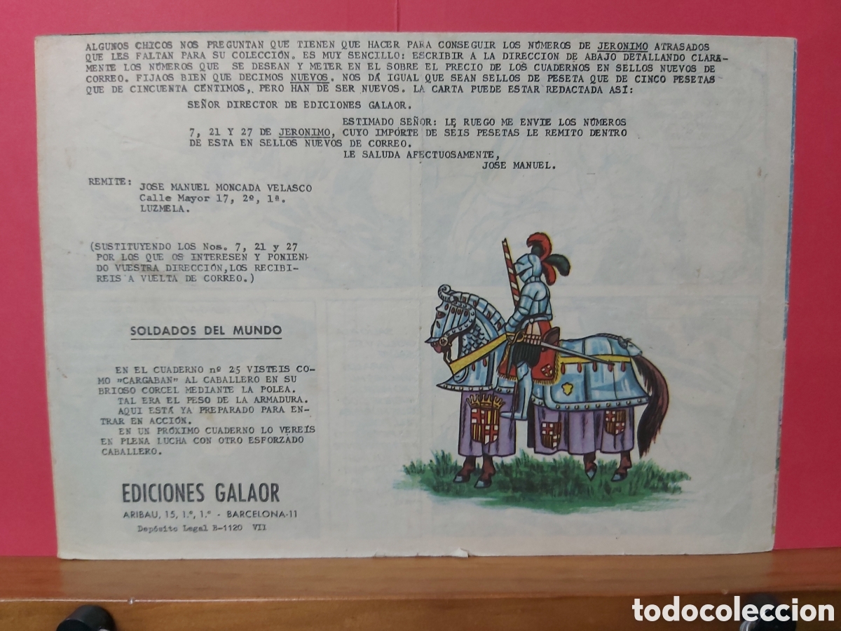 Tebeos: * JER&Oacute;NIMO. N&ordm; 29 * EL CASTIGO DE CHATUC * EDICIONES GALAOR * &iexcl;&iexcl;ORIGINAL!!. - Foto 3