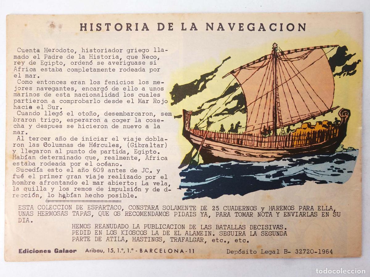 Tebeos: ESPARTACO ORIGINAL 10 (Claudio Tinoco) Comic MAM, 1965 - Foto 2