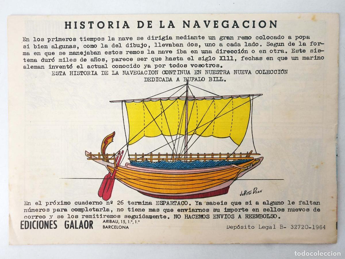 Tebeos: ESPARTACO ORIGINAL 25 (Claudio Tinoco) Comic MAM, 1965 - Foto 2