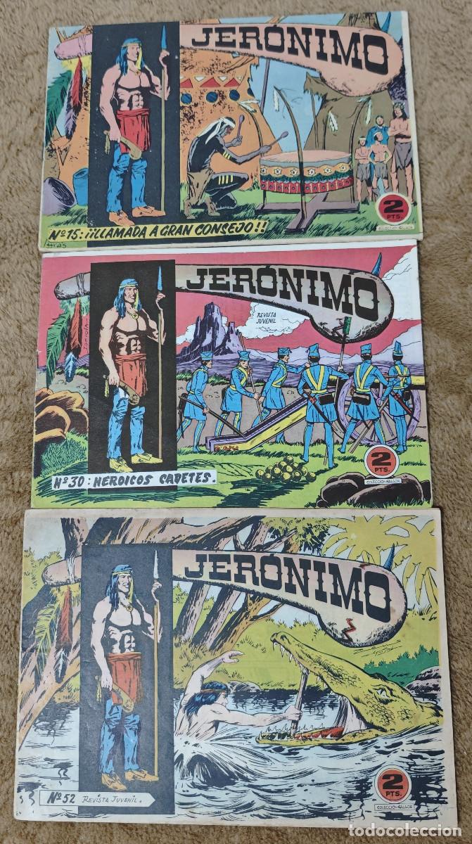 Tebeos: JERONIMO n&ordm; 15, 30 y 52 (Galaor 1964/65)
