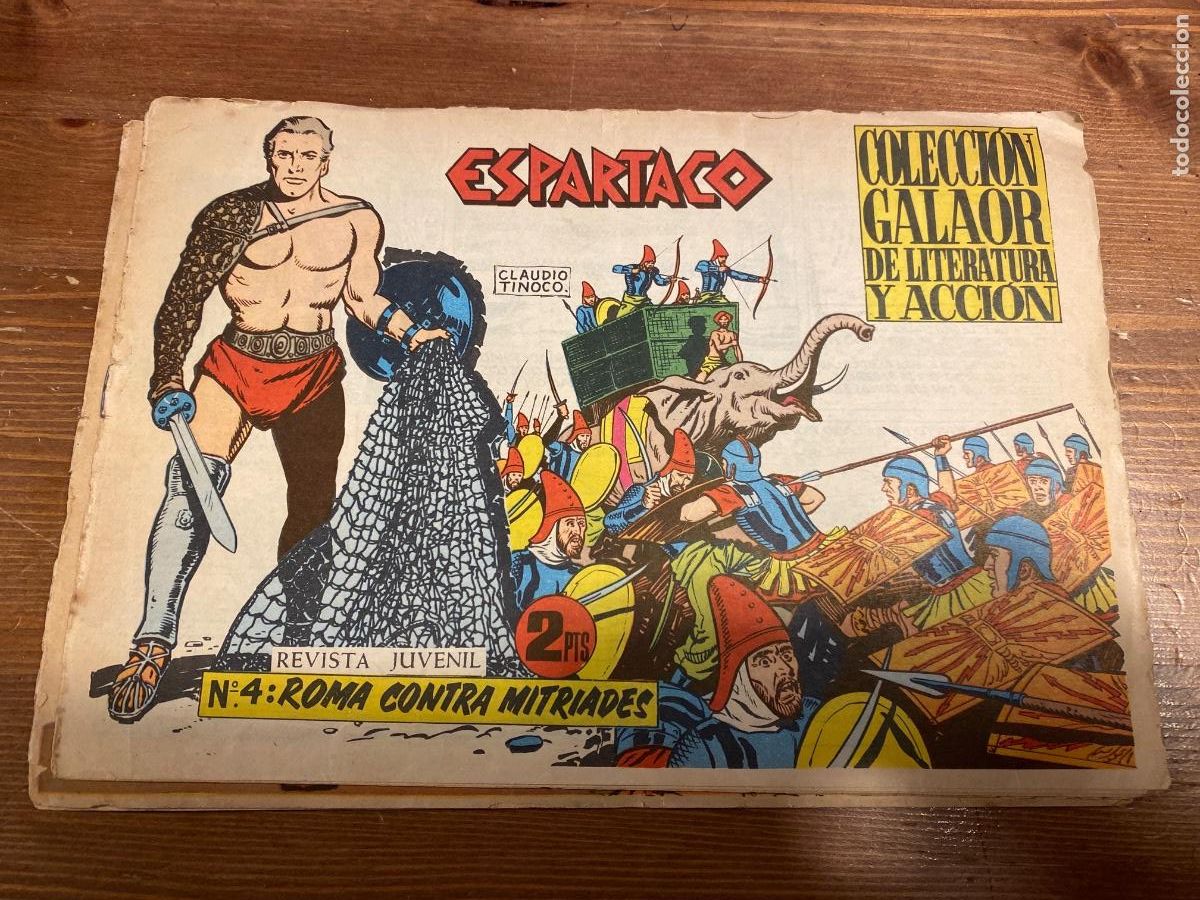 Tebeos: ESPARTACO. N&ordm; 4. ROMA CONTRA MITRIADES. GALAOR, 1964.