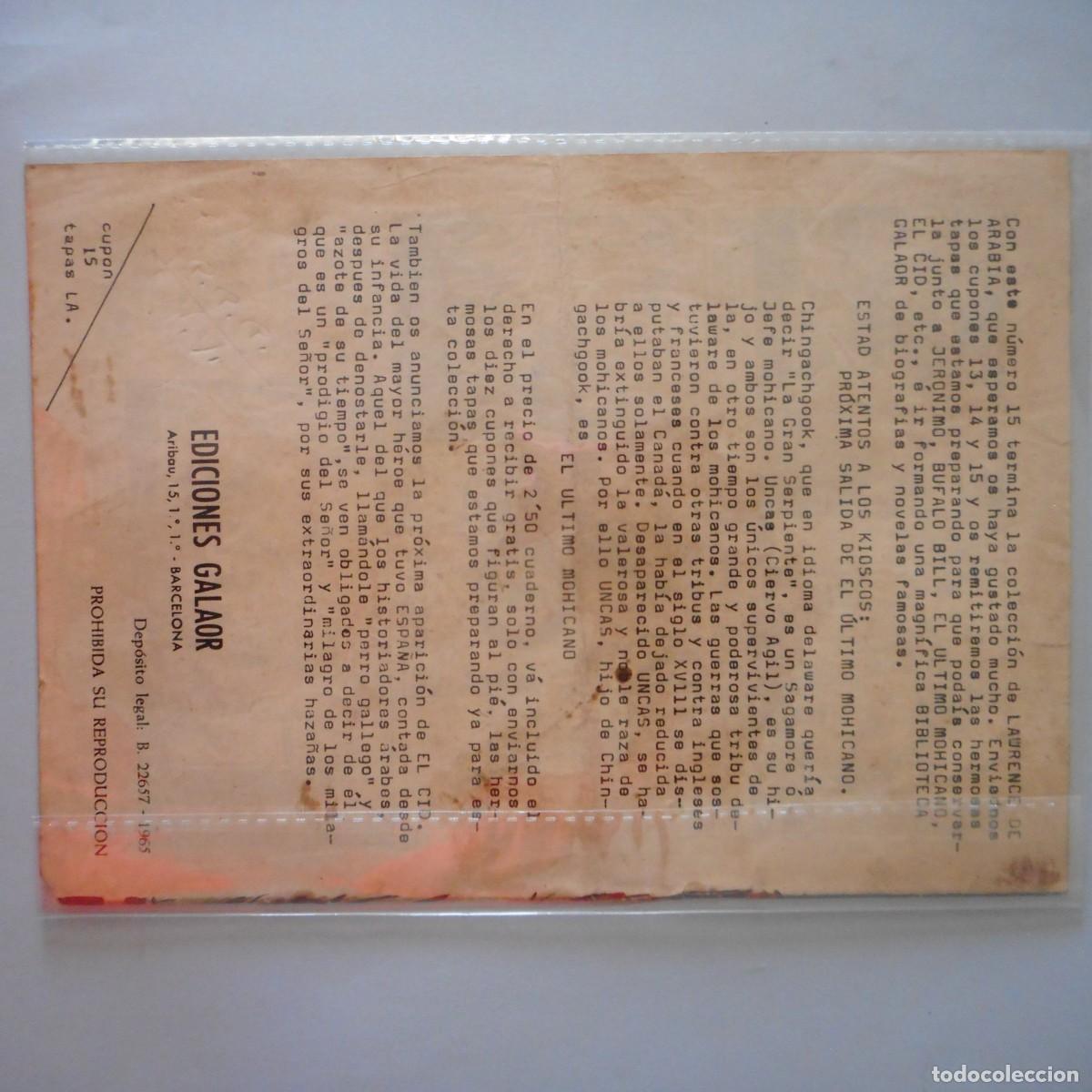 Tebeos: LAWRENCE DE ARABIA N&ordm; 15. ORIGINAL / C-CLAS - Foto 2