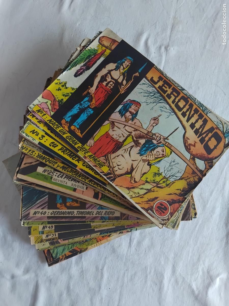 Tebeos: JERONIMO COMPLETA DEL N&ordm; 1 AL N&ordm; 65 (FALTA SOLO EL N&ordm; 58).EDICIONES GALAOR. ORIGINALES.