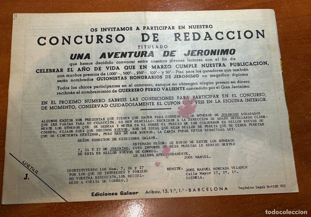 Tebeos: JERONIMO NUM. 4 ORIGINAL EDICIONES GALAOR - Foto 2