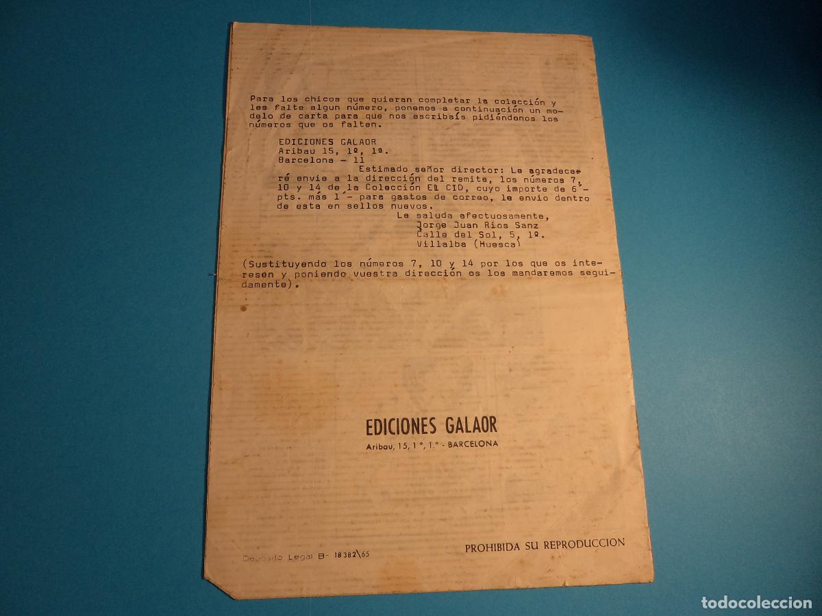 Tebeos: El Cid. N&ordm; 10. Galaor. - Foto 2