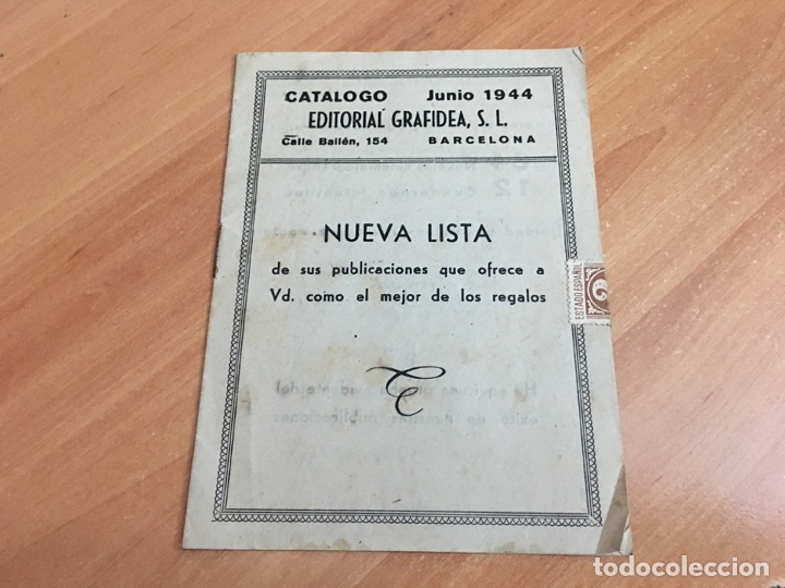 Tebeos: GRAFIDEA CATALOGO JUNIO 1944 . (COB37) - Foto 1