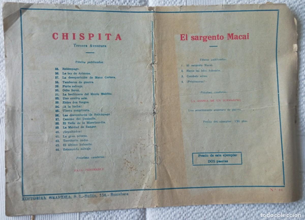 Tebeos: CHISPITA ORIGINAL 3&ordf; AVENTURA N&ordm; 44 - Foto 2