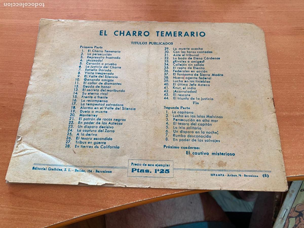 Tebeos: EL CHARRO TEMERARIO 2&ordf; PARTE LA CAPITANA N&ordm; 8 EL PODER DE LOS SALVAJES (ORIGINAL GRAFIDEA) (COM3) - Foto 2