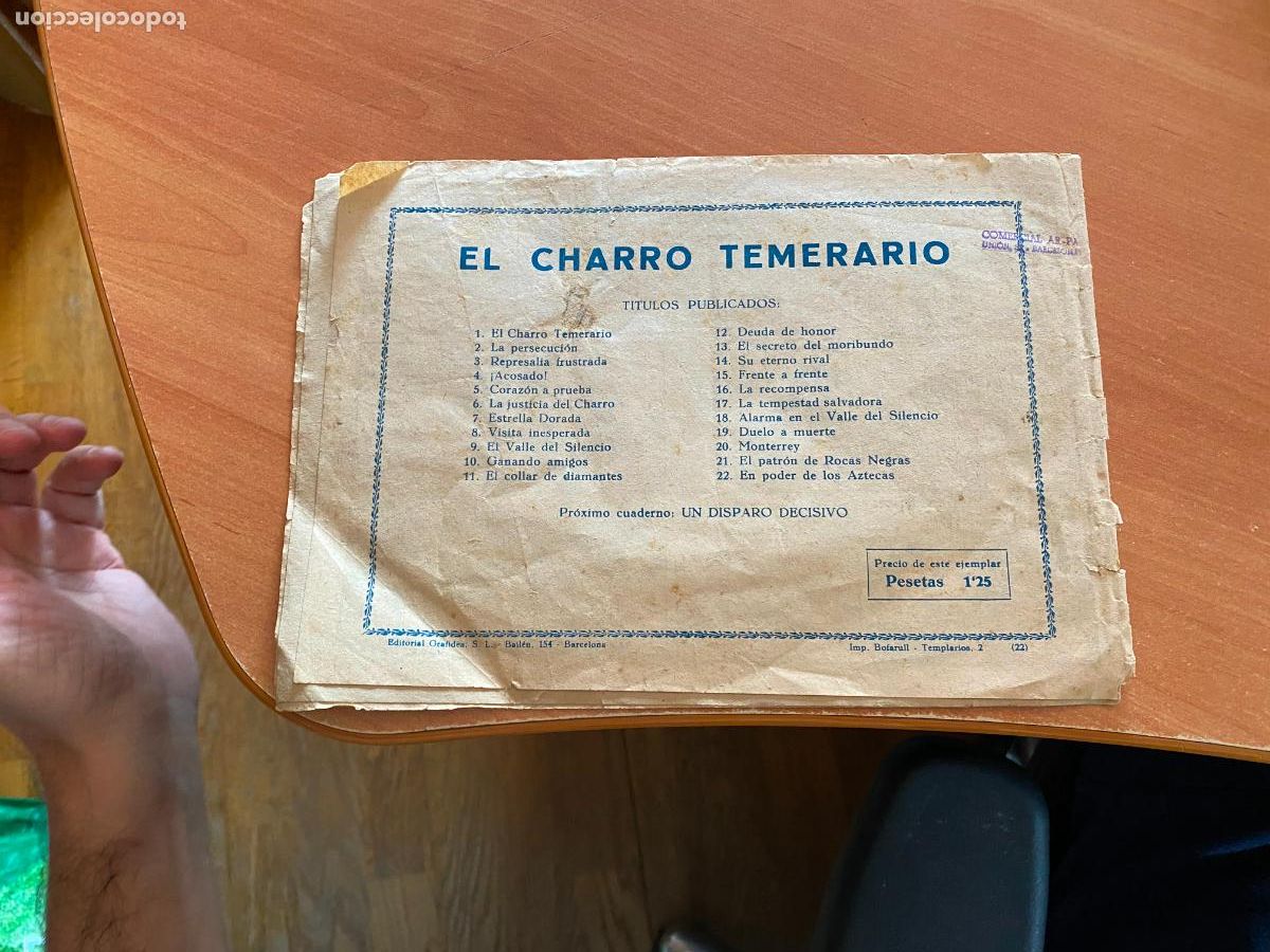 Tebeos: EL CHARRO TEMERARIO N&ordm; 22 EN PODER DE LOS AZTECAS (ORIGINAL GRAFIDEA) (COB97) - Foto 2