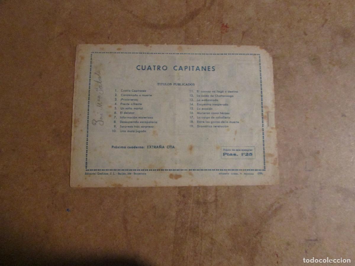 Tebeos: cuatro capitanes n&ordm; 19, original grafidea 1954 - Foto 2