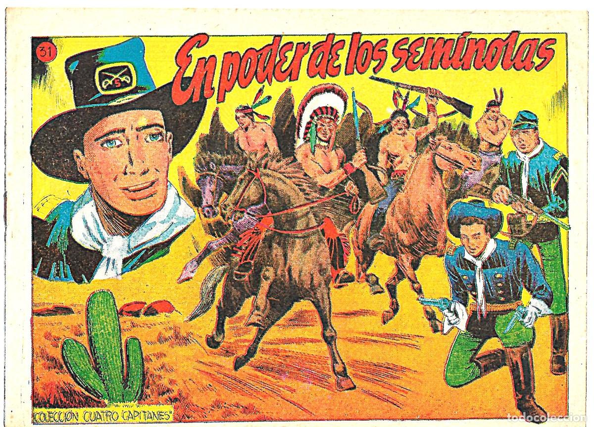BDs: CUATRO CAPITANES N&ordm; 31 ORIGINAL GRAFIDEA 1954-DIFICIL - MUY BUEN ESTADO-LEER DESCRIPCION Y VER FOTOS