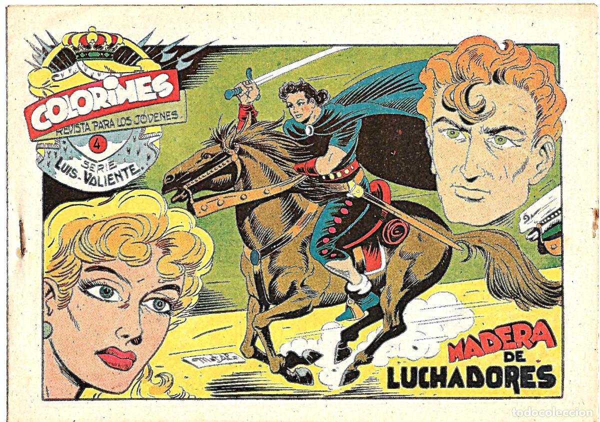 Tebeos: LUIS VALIENTE N&ordm; 4-COLORINES-GRAFIDEA 1957-SIN ABRIR-ORIGINAL-LEER TODO BIEN VER FOTO