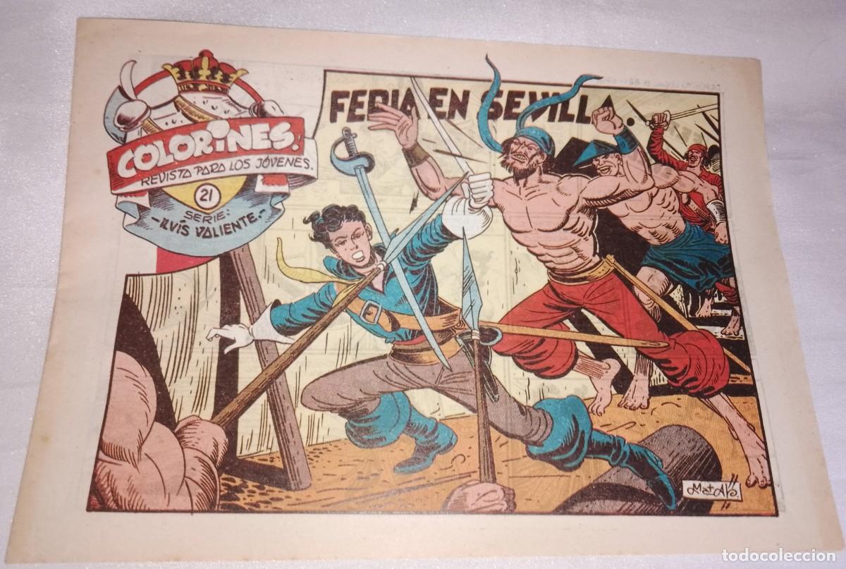 Tebeos: LUIS VALIENTE N&ordm; 21-COLORINES-GRAFIDEA 1957-PERFECTO-ORIGINAL-LEER TODO BIEN VER FOTO