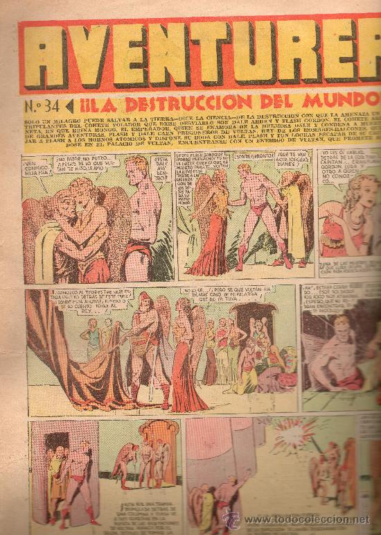 Tebeos: AVENTURERO      N&ordm; 34   DE HISPANO AMERICANA - Foto 1