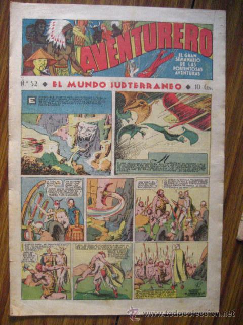 Tebeos: aventurero A&ntilde;o I n&ordm; 52 1935 -36 ,ed hispano americana ( cajn 1
