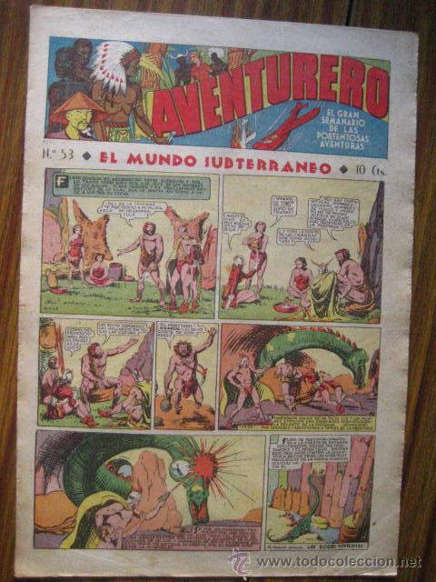 Tebeos: aventurero A&ntilde;o I n&ordm; 53 1935 -36 ,ed hispano americana ( cajn 1