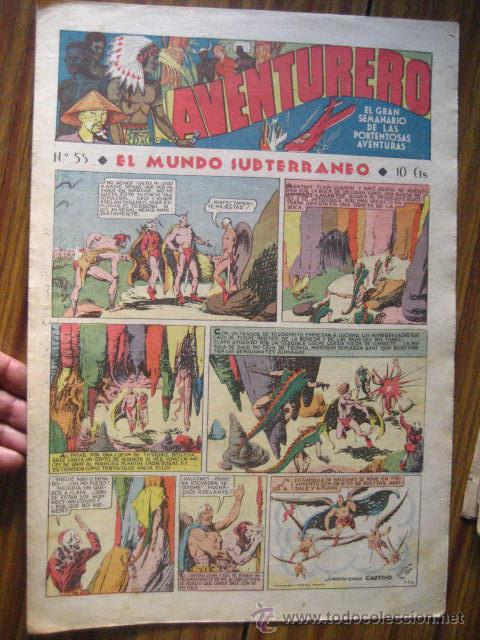 Tebeos: aventurero A&ntilde;o I n&ordm; 55 1935 -36 ,ed hispano americana ( cajn 1