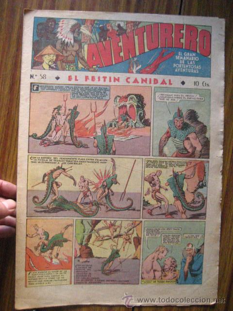 BDs: aventurero A&ntilde;o I n&ordm; 58 1935 -36 ,ed hispano americana ( cajn 1