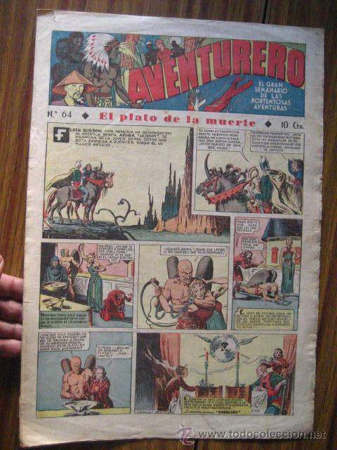 Tebeos: aventurero A&ntilde;o I n&ordm; 64 1935 -36 ,ed hispano americana ( cajn 1