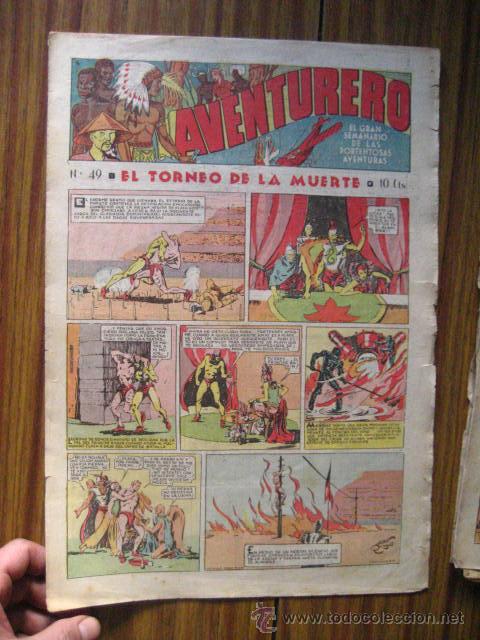 Tebeos: aventurero A&ntilde;o I n&ordm; 49 1935 -36 ,ed hispano americana ( cajn 1