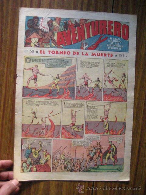 Tebeos: aventurero A&ntilde;o I n&ordm; 50 1935 -36 ,ed hispano americana ( cajn 1