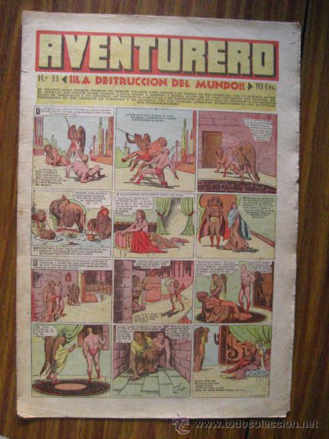 Comics: aventurero A&ntilde;o I n&ordm; 33 1935 -36 ,ed hispano americana ( cajn 1
