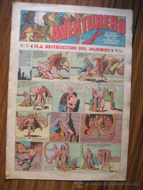 Comics: aventurero A&ntilde;o I n&ordm; 35  1935 -36 ,ed hispano americana  ( cajn 1