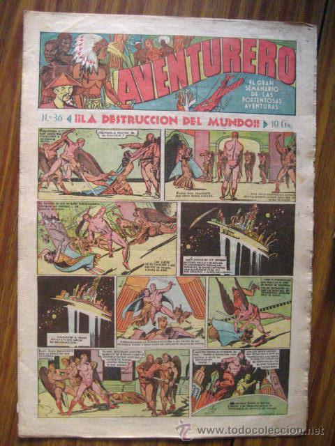 Tebeos: aventurero A&ntilde;o I n&ordm; 36 1935 -36 ,ed hispano americana ( cajn 1