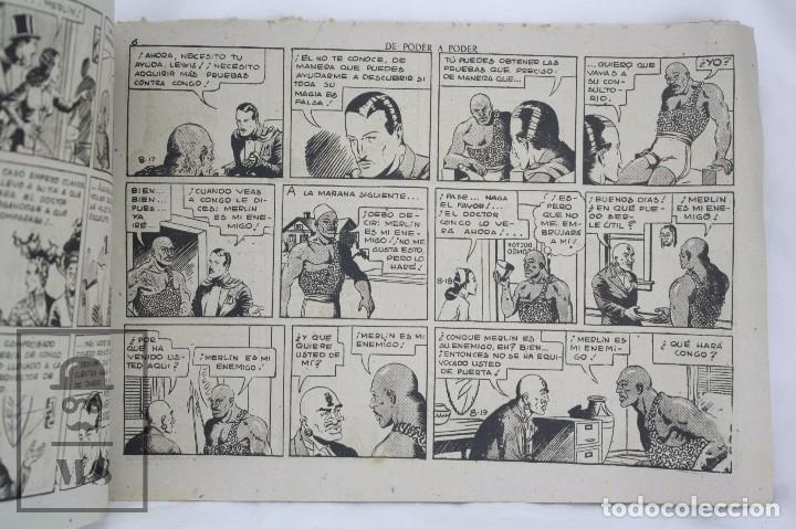 Tebeos: Antiguo C&oacute;mic Merl&iacute;n. El Rey de la Magia - N&ordm; 28. De Poder a Poder - Ed. Hispano Americana, A&ntilde;os 40 - Foto 3