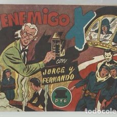 Tebeos: JORGE Y FERNANDO 72: EL ENEMIGO X, 1941, HISPANO AMERICANA, MUY BUEN ESTADO.