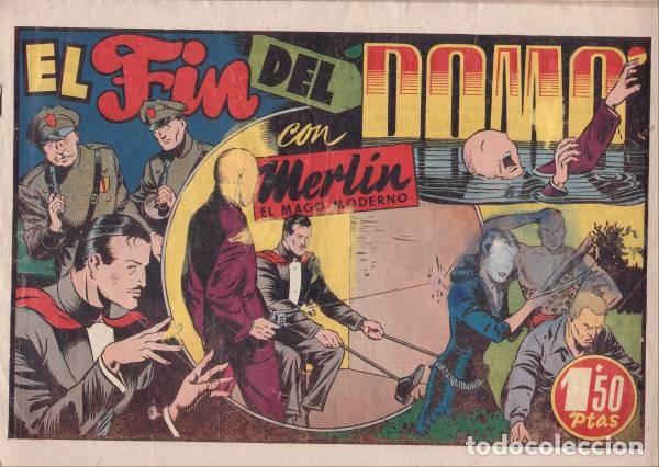 EL FIN DEL DOMO, CON MERLÍN EL MAGO MODERNO. BARCELONA, HISPANO AMERICANA C. 1946. (Tebeos y Comics - Hispano Americana - Merlín)
