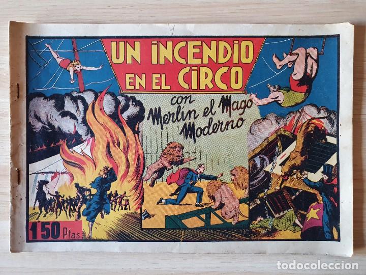 MERLIN EL MAGO MODERNO Nº 1 UN INCENDIO EN EL CIRCO HISPANO AMERICANA (Tebeos y Comics - Hispano Americana - Merlín)