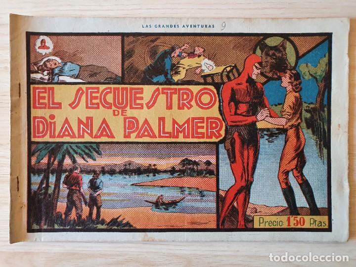 EL HOMBRE ENMASCARADO - EL SECUESTRO DE DIANA PALMER - Nº 9 - HISPANO AMERICANA - ORIGINAL AÑOS 40 (Tebeos y Comics - Hispano Americana - Hombre Enmascarado)