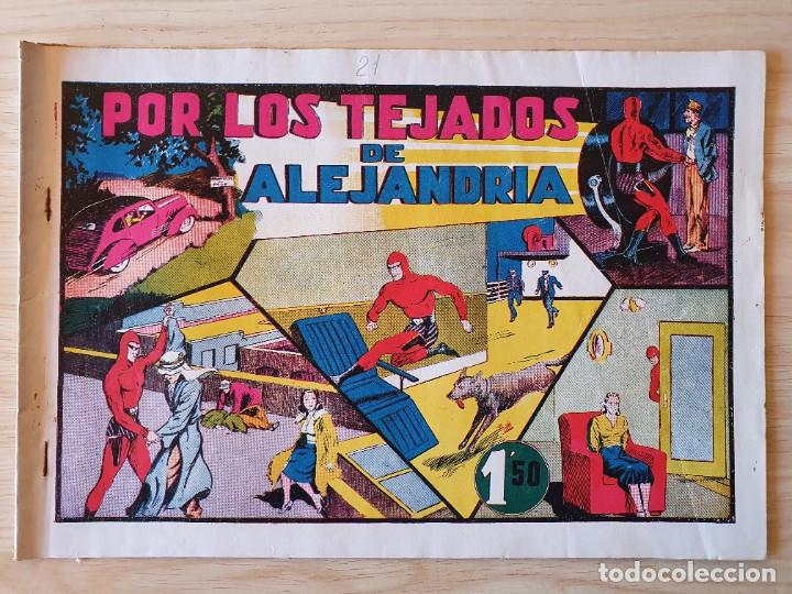 EL HOMBRE ENMASCARADO - POR LOS TEJADOS DE ALEJANDRIA - Nº 21 - HISPANO AMERICANA - ORIGINAL AÑOS 40 (Tebeos y Comics - Hispano Americana - Hombre Enmascarado)