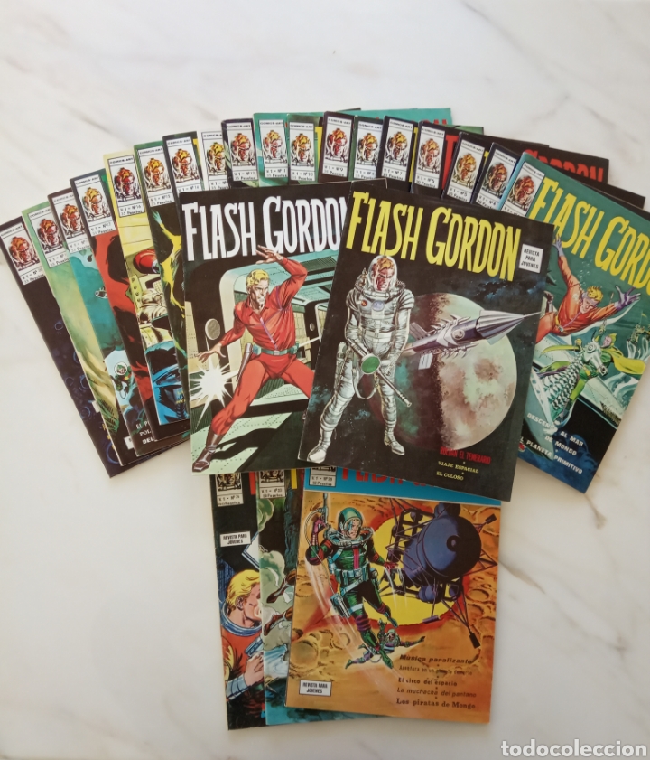 Tebeos: Lote 23 tebeos de Flash Gordon, V&eacute;rtice copyright 1973 - Foto 1
