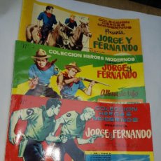 Tebeos: JORGE Y FERNANDO 1961 3 ALBUM DE LUJO DEL Nº 1 AL 16 HEROES MODERNOS. Lote 315600483
