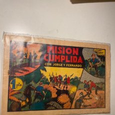 Tebeos: JORGE Y FERNANDO ORIGINAL Nº 36. MISION CUMPLIDA. HISPANO AMERICANA 1943