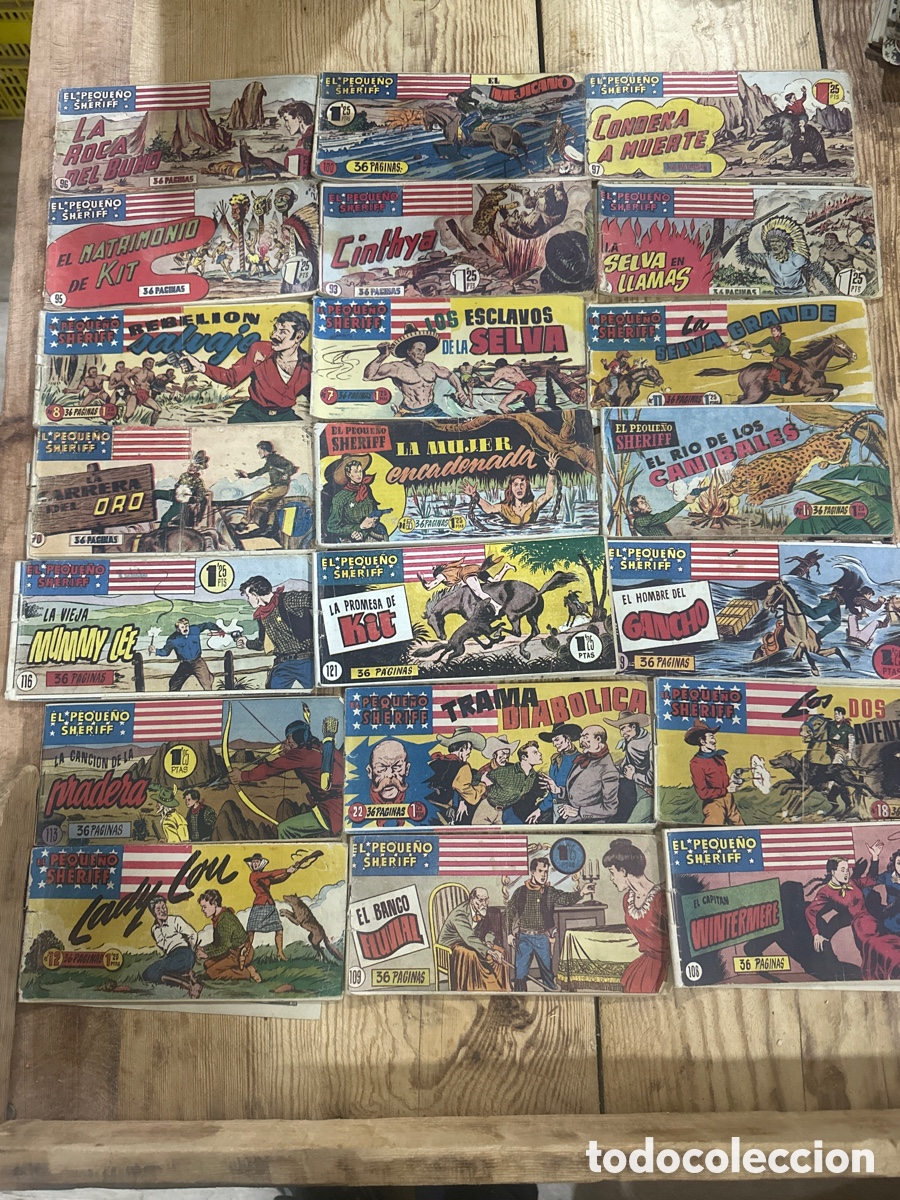Tebeos: El peque&ntilde;o sheriff lote de 54 comic - Foto 1