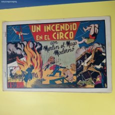 Tebeos: UN INCENDIO EN EL CIRCO CON MERLIN EL MAGO MODERNO - HISPANO AMERICANA DE EDICIONES S.A. - ORIGINAL. Lote 398190864