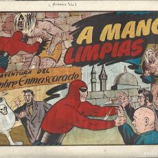 Tebeos: EL HOMBRE ENMASCARADO 85: A MANOS LIMPIAS, 1945, HISPANO AMERICANA, BUEN ESTADO