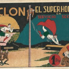 Tebeos: CICLÓN, EL SUPERHOMBRE 11: SERVIVIO SECRETO, 1940, HISPANO AMERICANA, ORIGINAL, BUEN ESTADO. CAJAXX