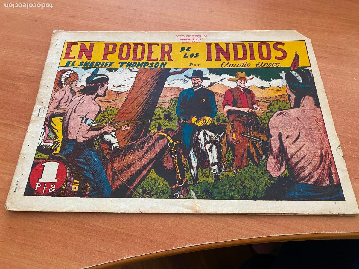 Tebeos: EL SHERIFF THOMPSON N&ordm; 6. EN PODER DE LOS INDIOS (ORIGINAL HISPANO AMERICANA) (COB154) - Foto 1