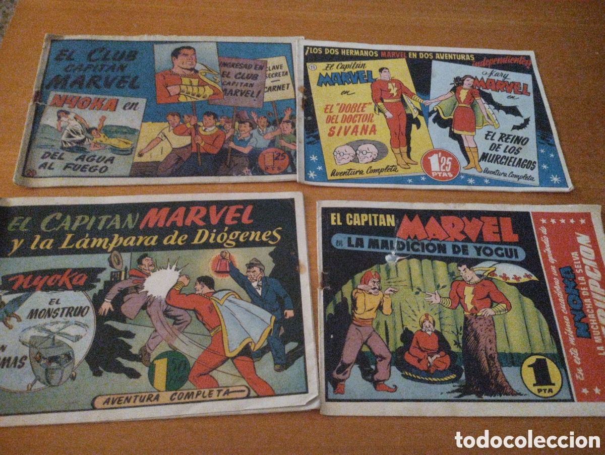 Tebeos: #!Capitan Marvel. 4 comics muy antiguos 1947 !! - Foto 1