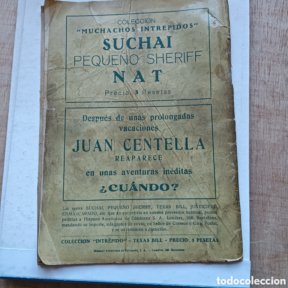 Tebeos: TEXAS BILL N&Uacute;M 25 HISPANO AMERICANA ORIGINAL - Foto 2