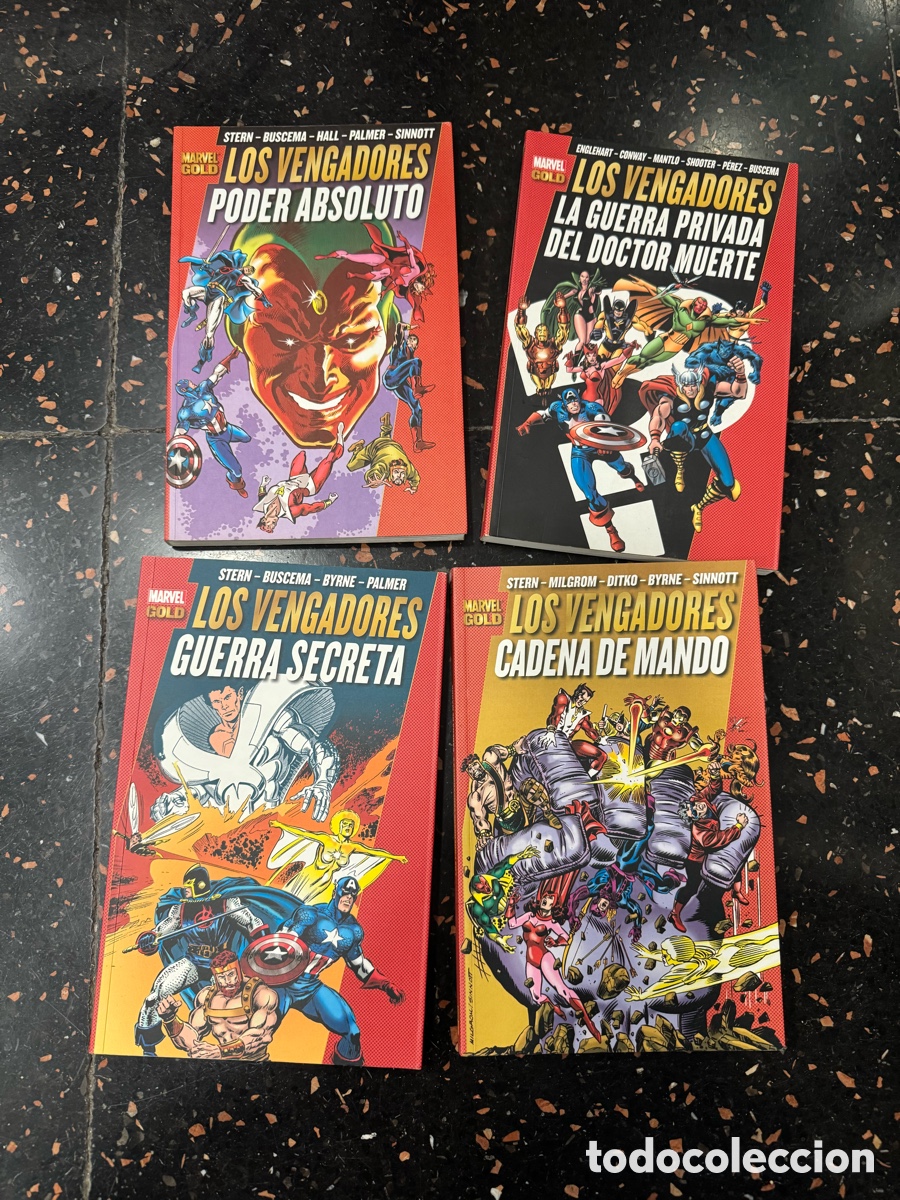 Tebeos: Pack 9 tomos &ldquo;Los vengadores&rdquo; Marvel gold - Foto 1