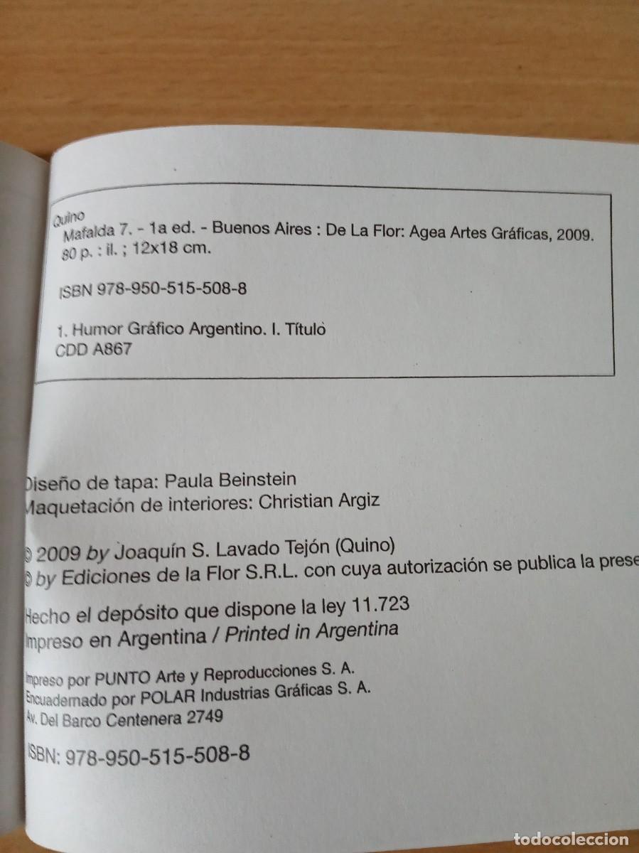 Tebeos: LOTE DE 7 LIBRO-COMIC DE LAS TIRAS DE MAFALDA. - Foto 5