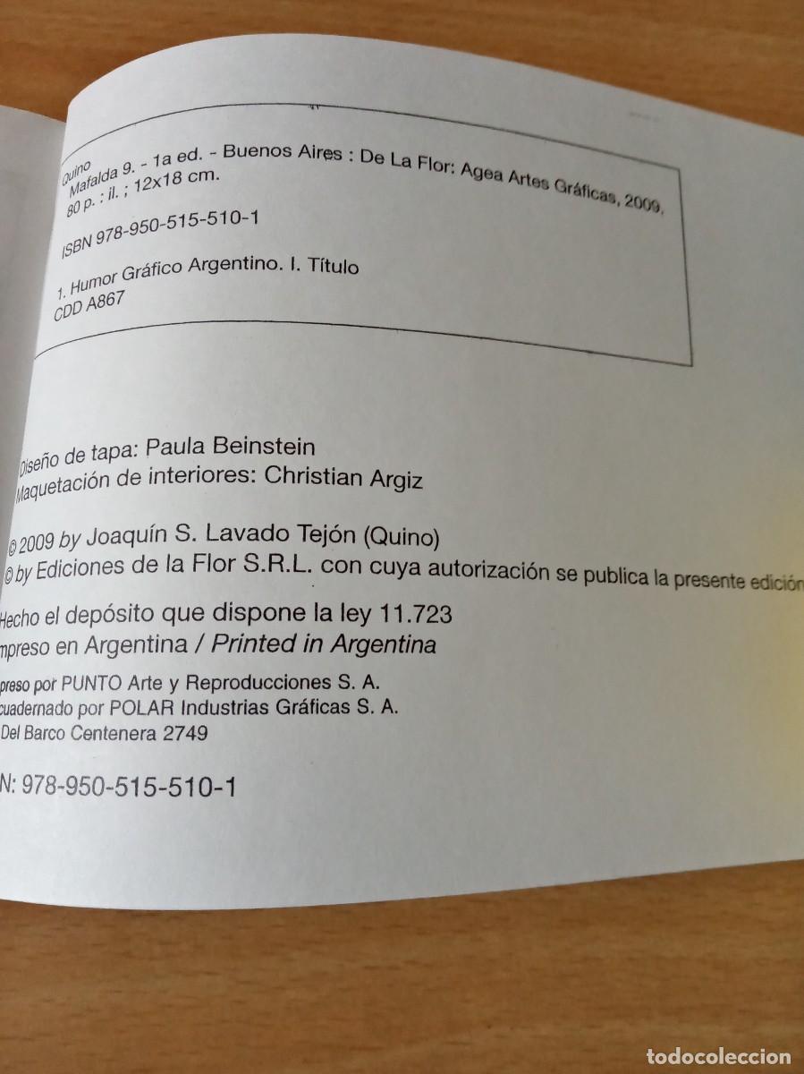 Tebeos: LOTE DE 7 LIBRO-COMIC DE LAS TIRAS DE MAFALDA. - Foto 8
