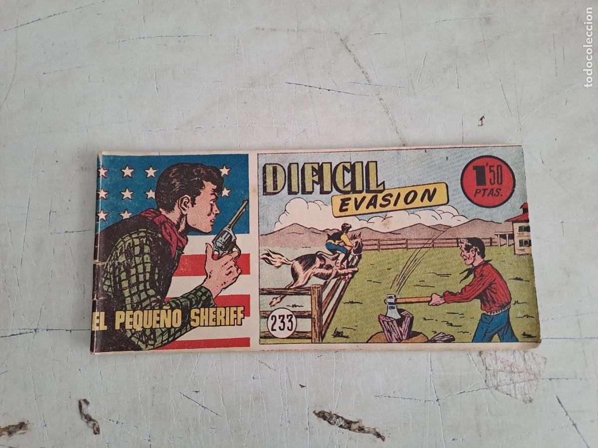 Tebeos: El peque&ntilde;o sheriff 233, dif&iacute;cil evasi&oacute;n, Hispano Americana original en buen estado